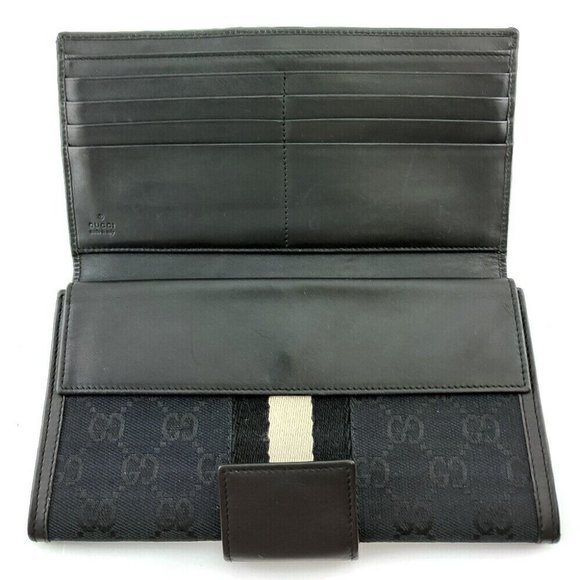 GUCCI Long Wallet GG Canvas Beige Canvas x Leather Authentic USED - Picture 8 of 10